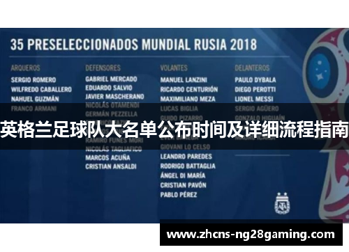 英格兰足球队大名单公布时间及详细流程指南